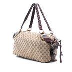 Gucci Medium GG Canvas Bamboo Bar Tote