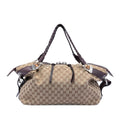 Gucci Medium GG Canvas Bamboo Bar Tote