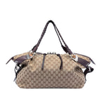 Gucci Medium GG Canvas Bamboo Bar Tote