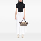 Gucci Medium GG Canvas Bamboo Bar Tote
