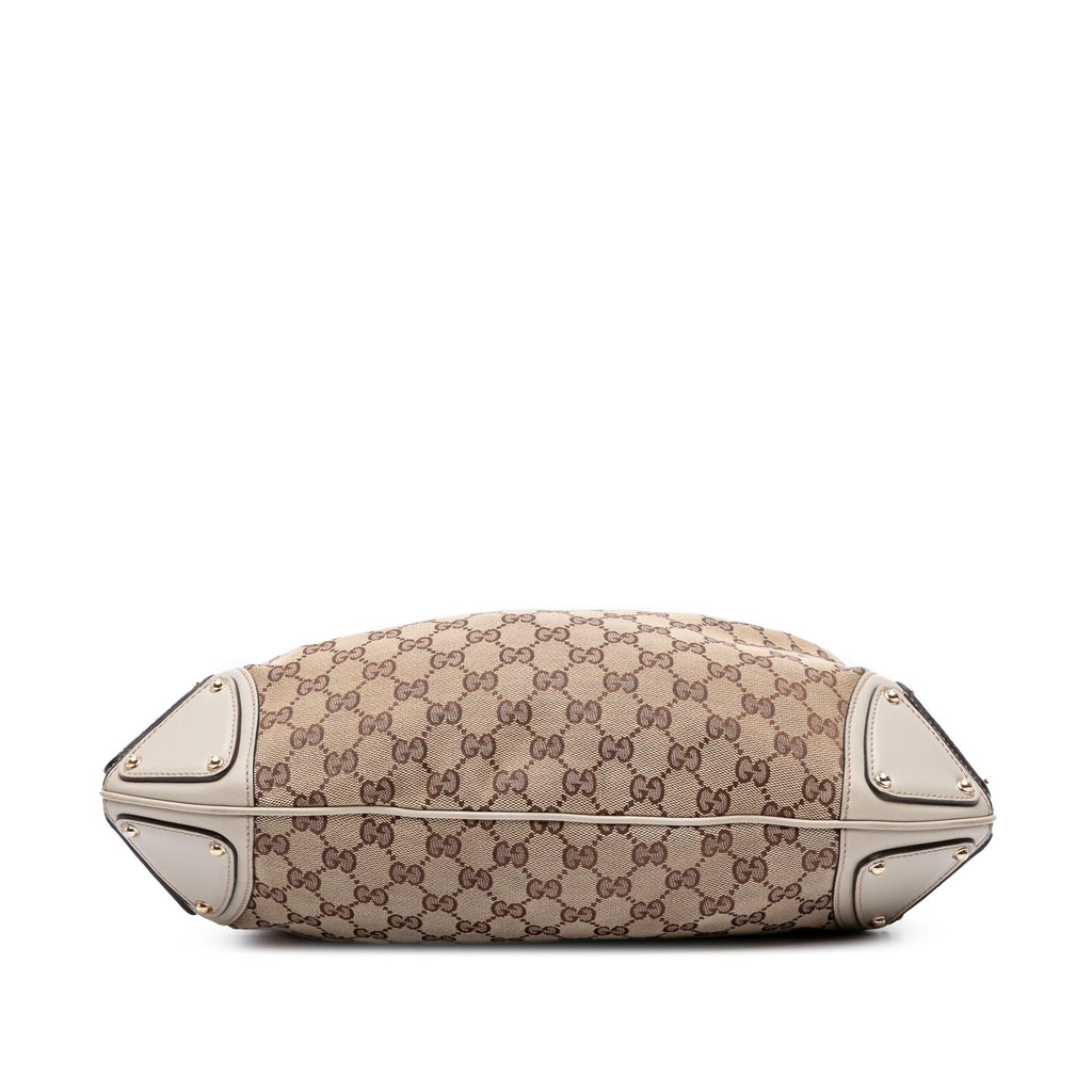 Gucci Medium GG Canvas Bamboo Indy Hobo