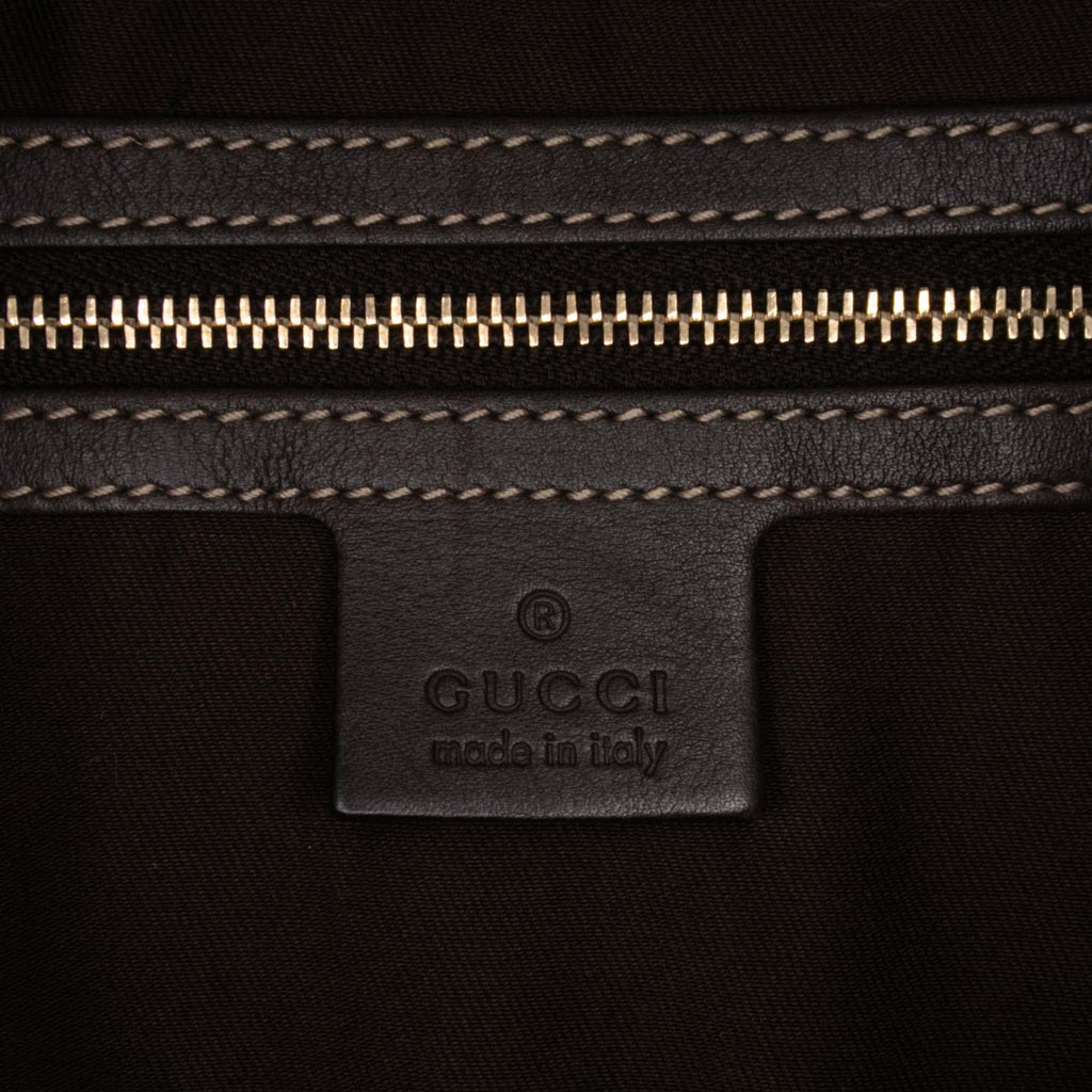 Gucci Medium GG Canvas Bamboo Indy Hobo