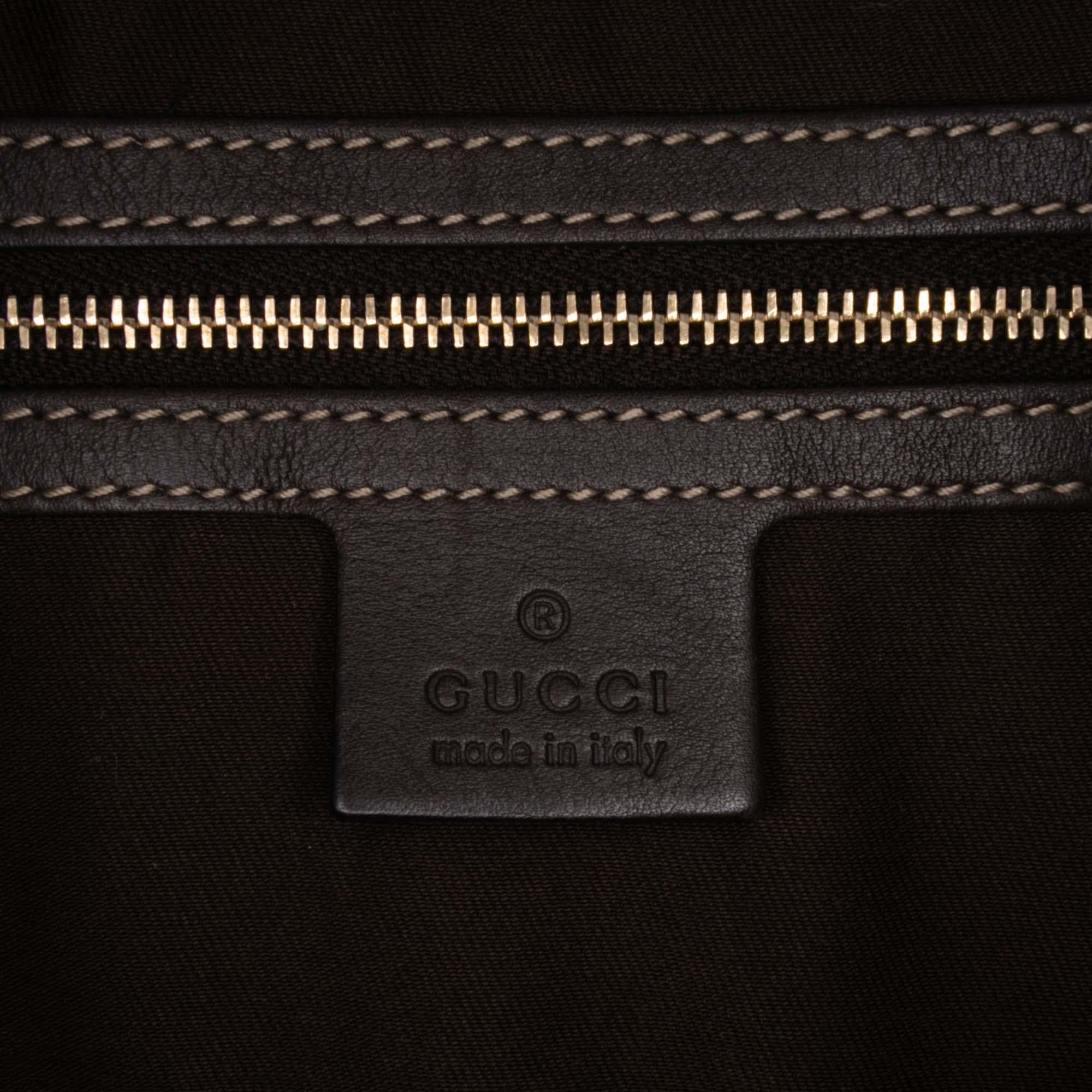 Gucci Medium GG Canvas Bamboo Indy Hobo