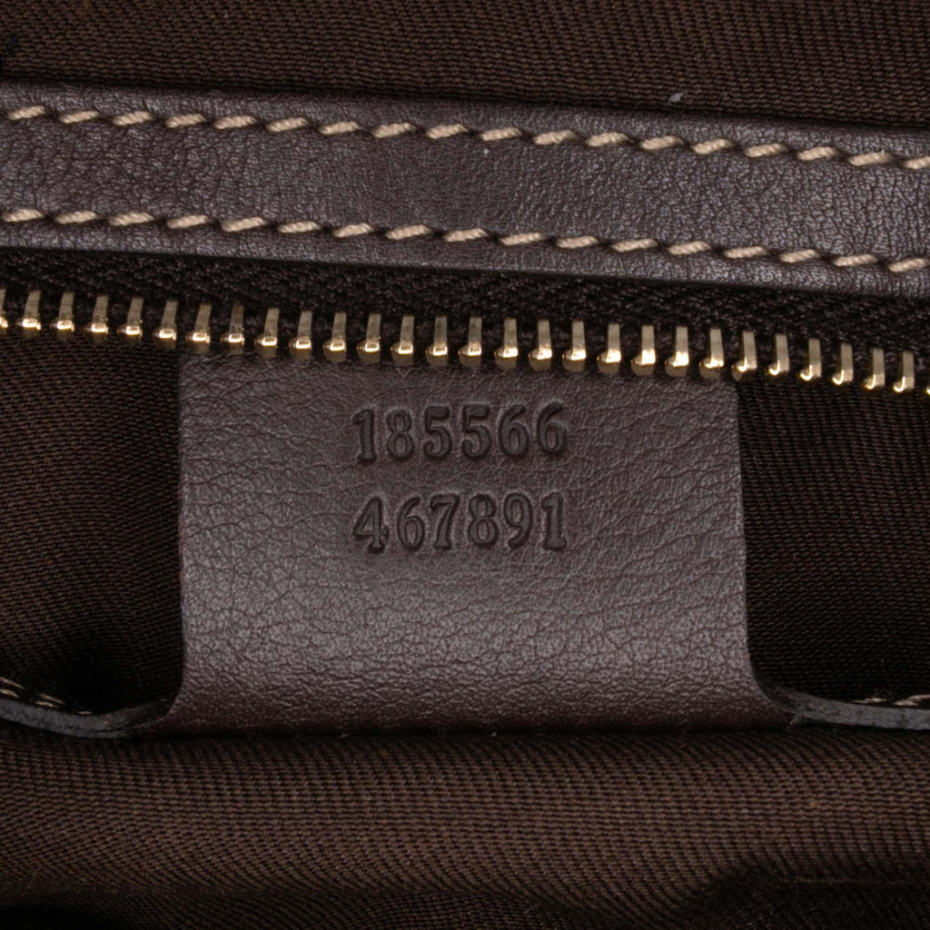 Gucci Medium GG Canvas Bamboo Indy Hobo