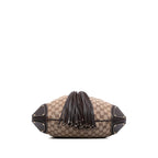 Gucci Medium GG Canvas Bamboo Indy Hobo