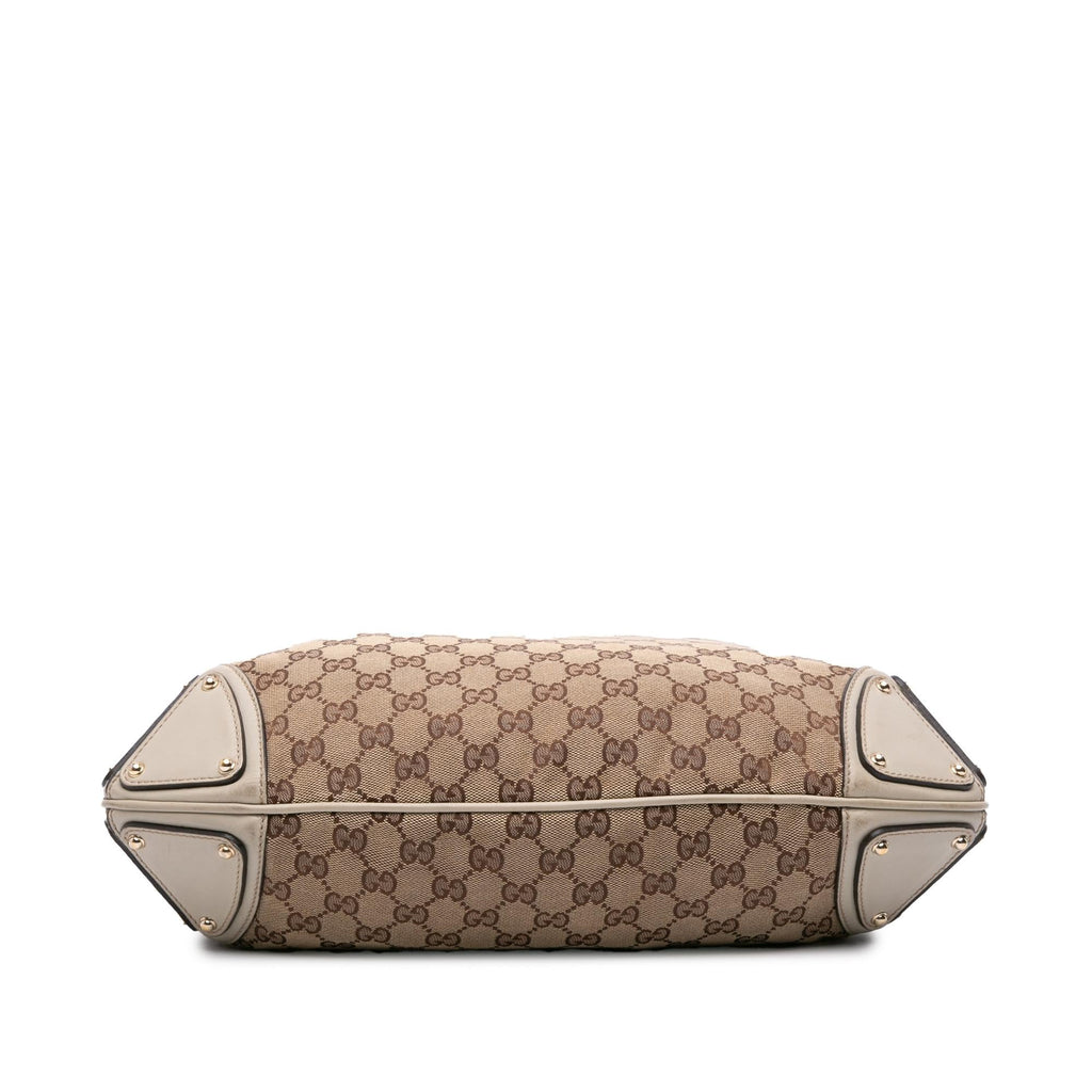 Gucci Medium GG Canvas Bamboo Indy Hobo