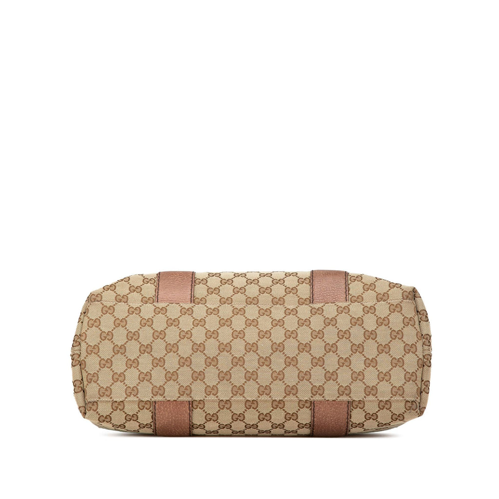 Gucci Medium GG Canvas Bamboo Libeccio Tote