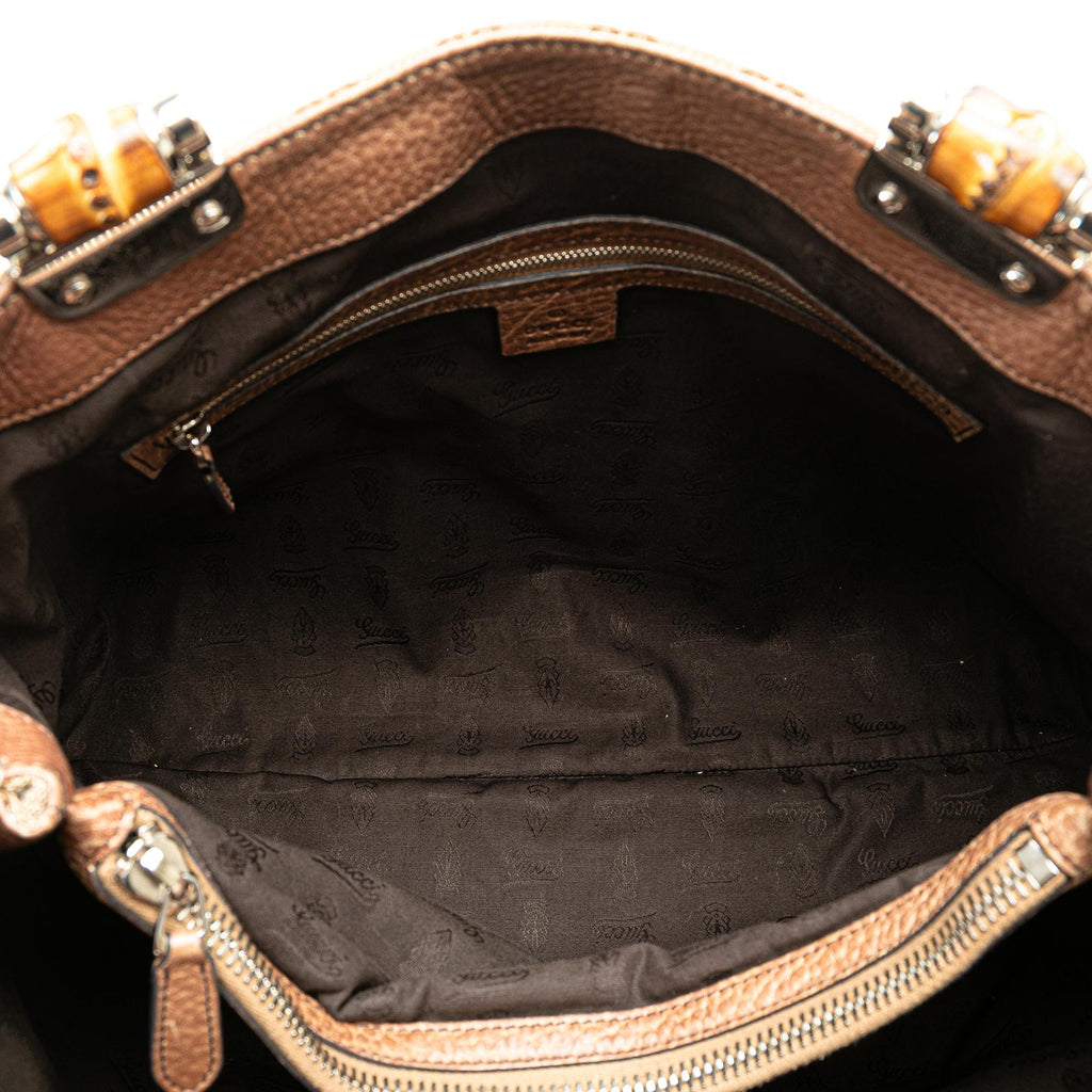 Gucci Medium GG Canvas Bamboo Libeccio Tote