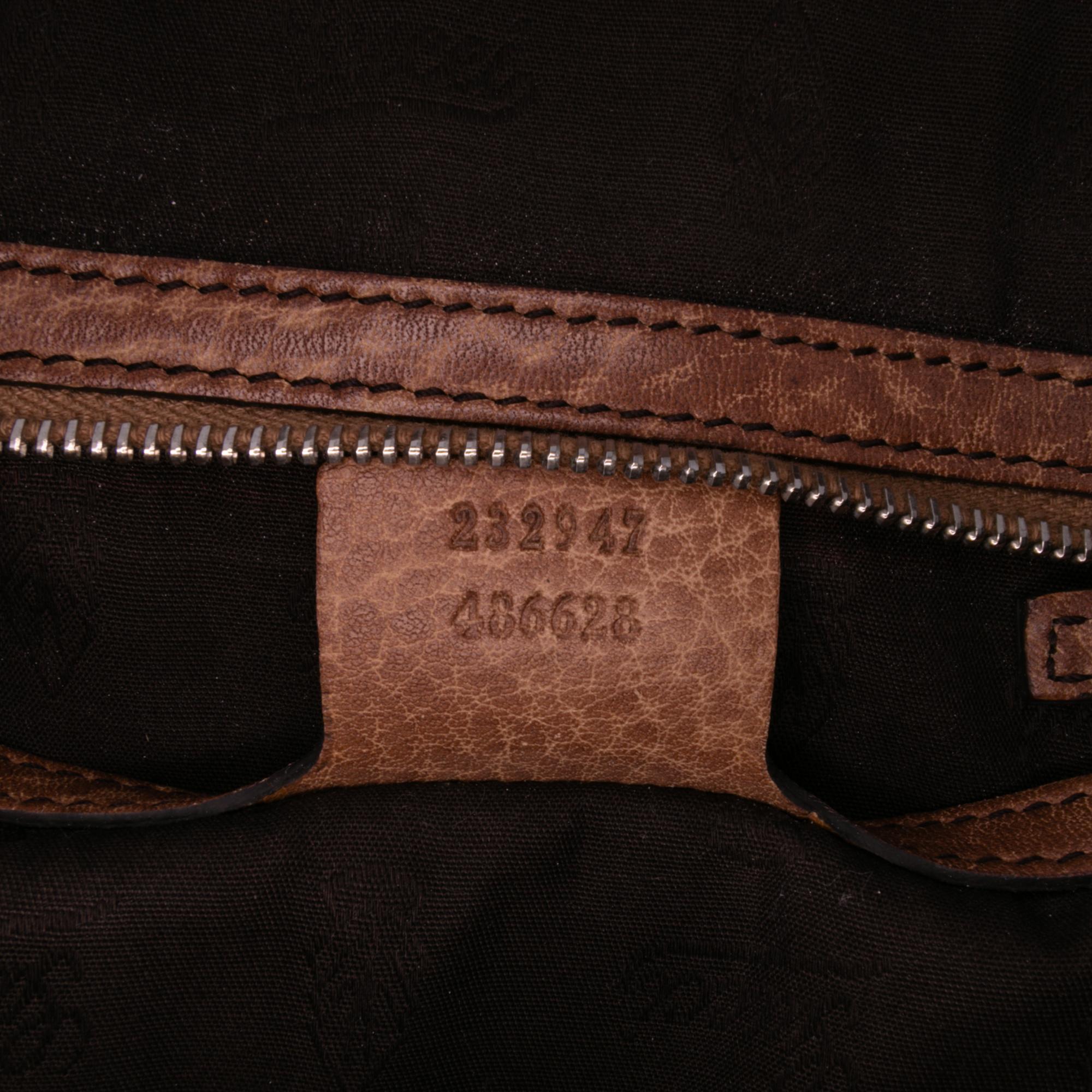Gucci Medium GG Canvas Bamboo Libeccio Tote