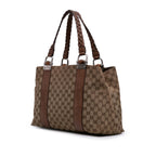 Gucci Medium GG Canvas Bamboo Libeccio Tote