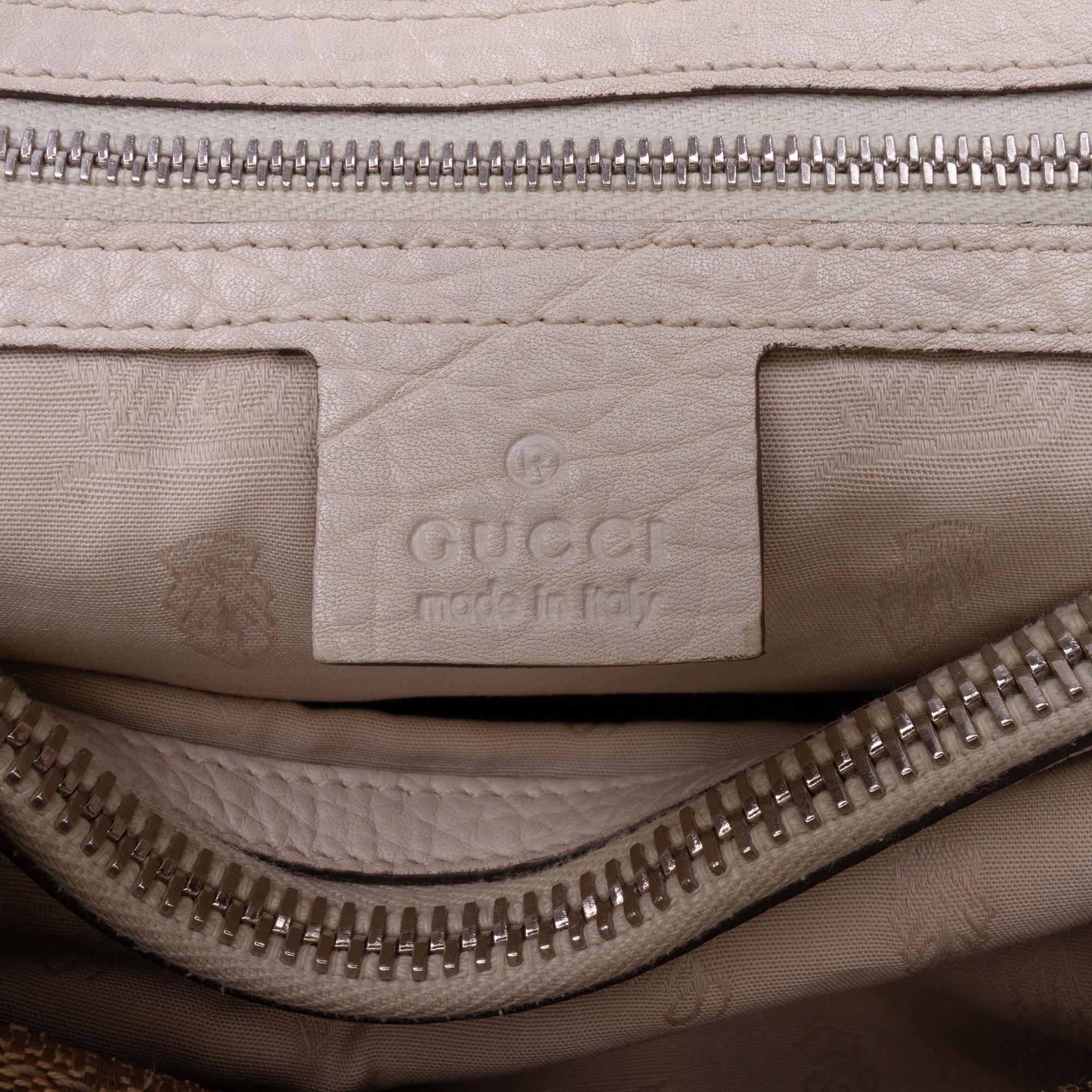 Gucci Medium GG Canvas Bamboo Libeccio Tote