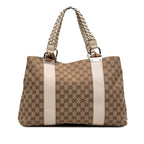 Gucci Medium GG Canvas Bamboo Libeccio Tote