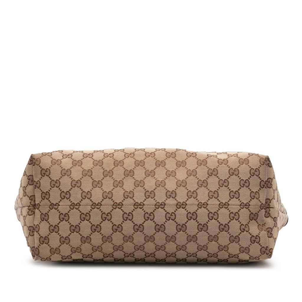 Gucci Medium GG Canvas Bamboo Tassel Tote