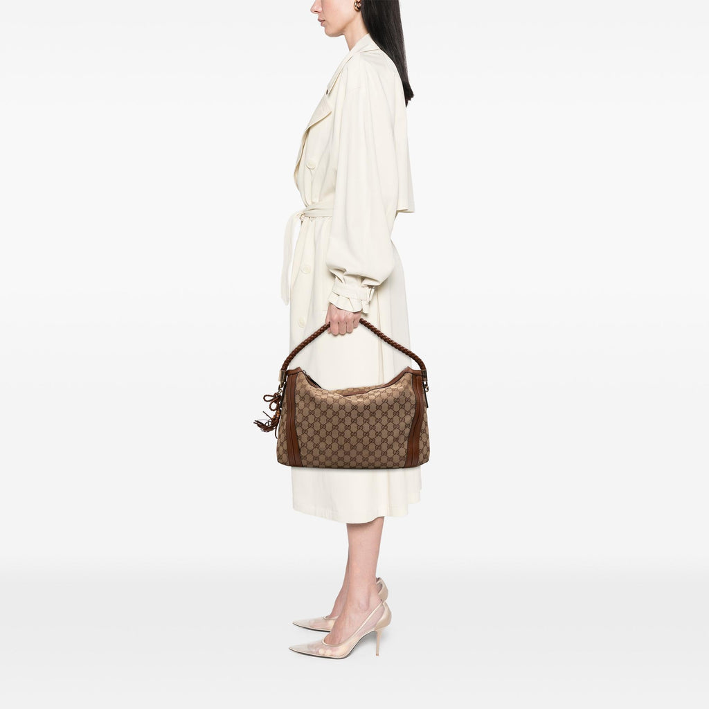 Gucci Medium GG Canvas Bella Shoulder Bag