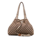 Gucci Medium GG Canvas Braided Peggy Tote