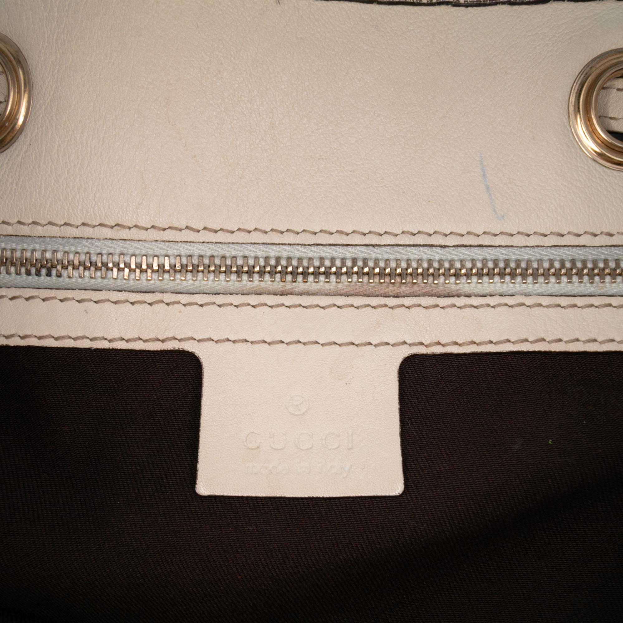 Gucci Medium GG Canvas Braided Peggy Tote