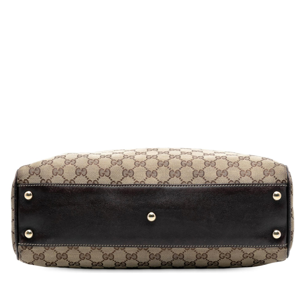 Gucci Medium GG Canvas Braided Peggy Tote