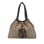 Gucci Medium GG Canvas Braided Peggy Tote