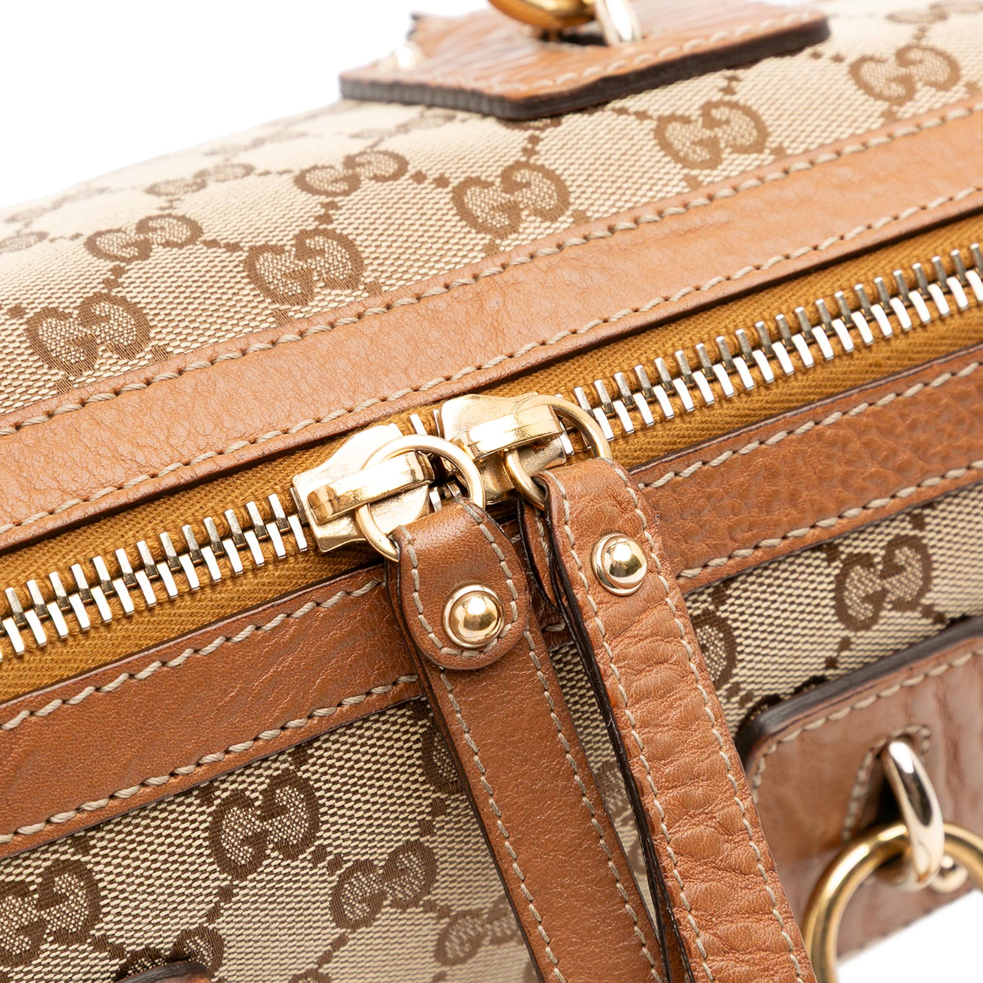 Gucci Medium GG Canvas Charm Satchel