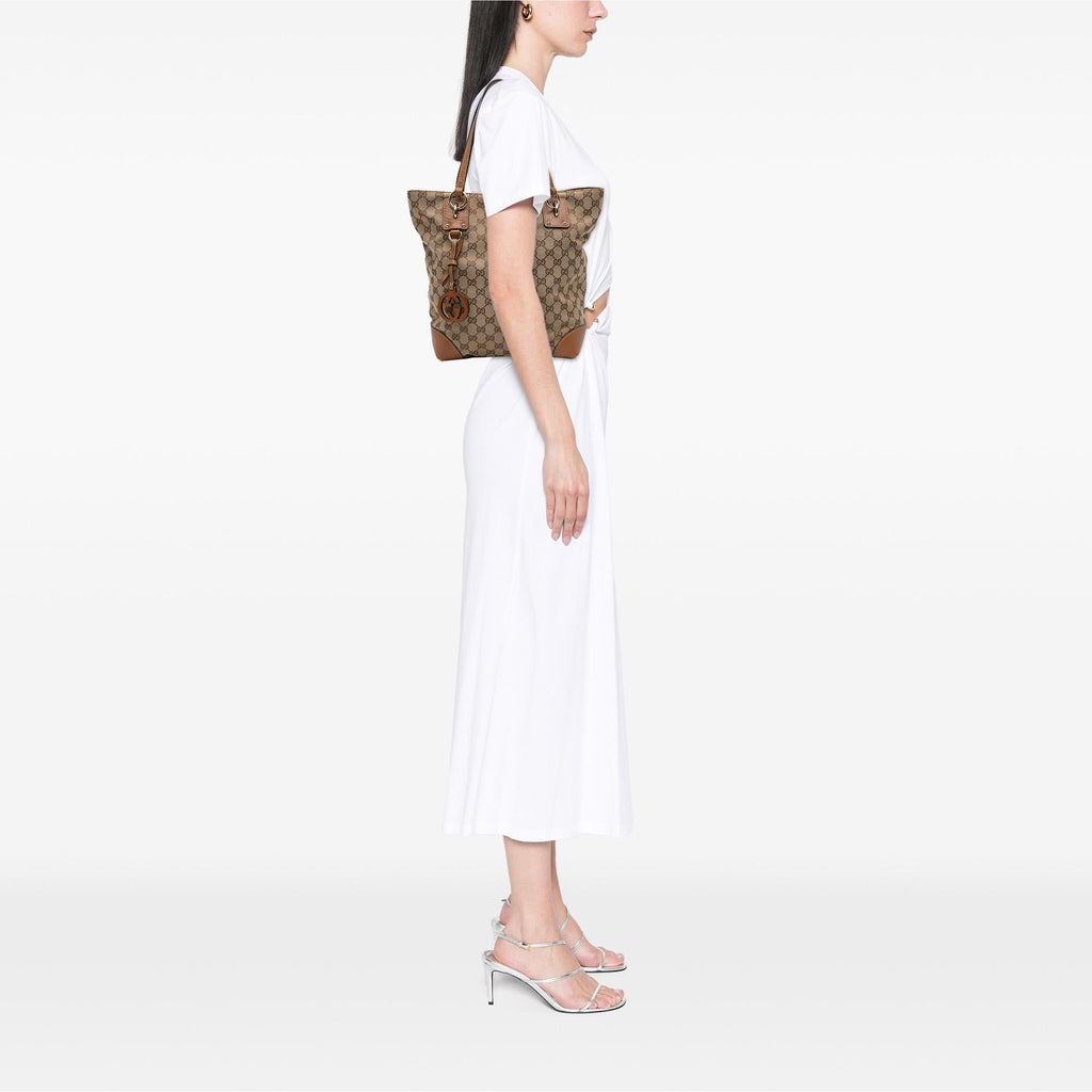 Gucci Medium GG Canvas GG Charm Tote