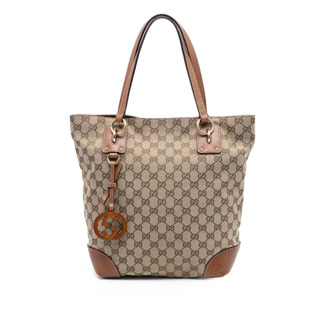 Gucci Medium GG Canvas GG Charm Tote