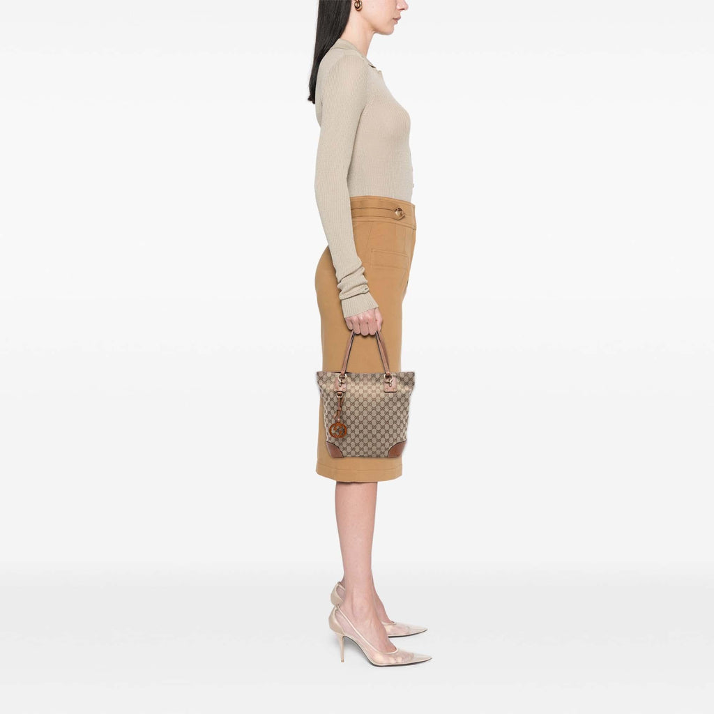 Gucci Medium GG Canvas GG Charm Tote