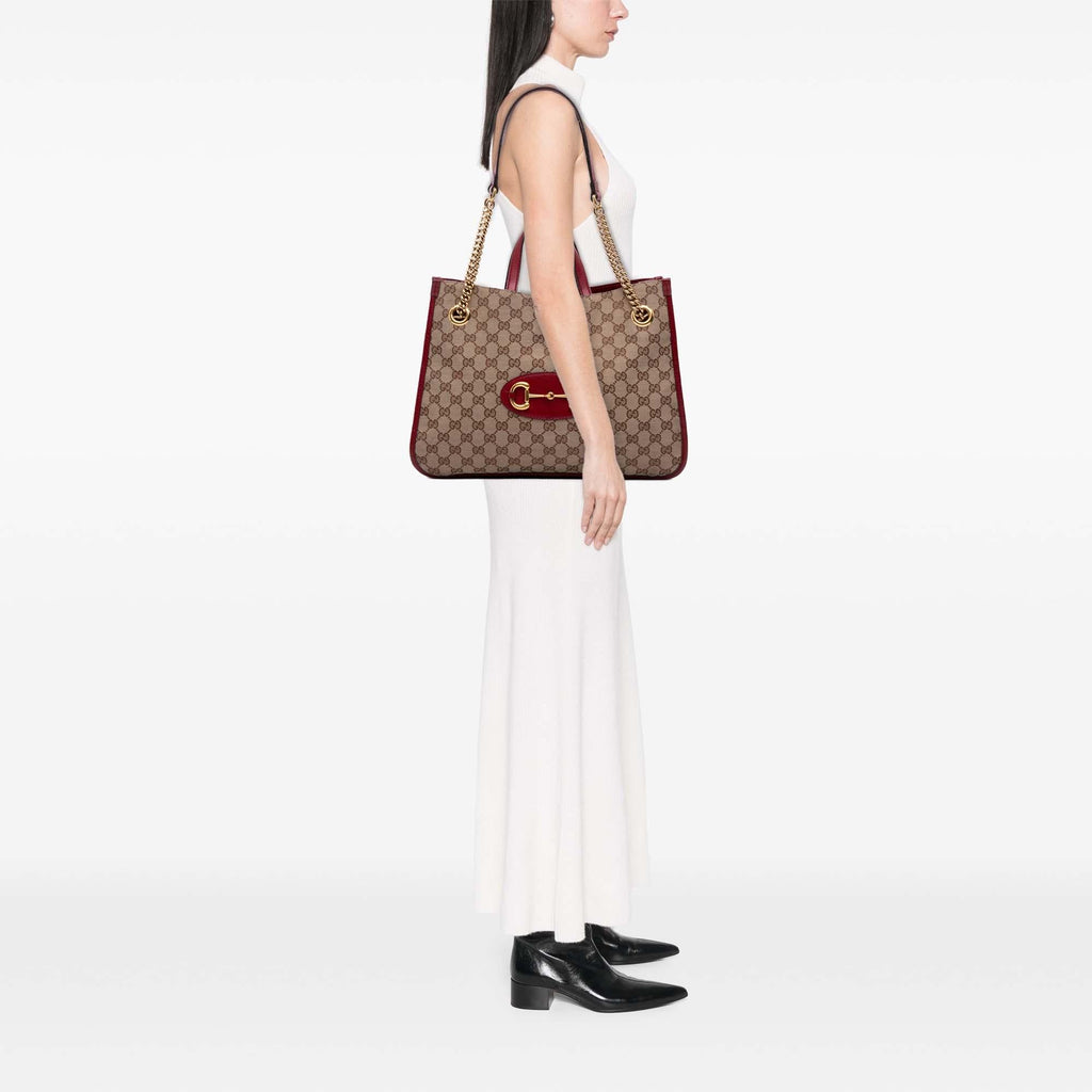 Gucci Medium GG Canvas Horsebit 1955 Chain Tote