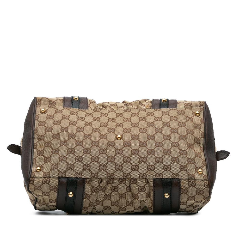 Gucci Medium GG Canvas Interlocking G Boston Bag
