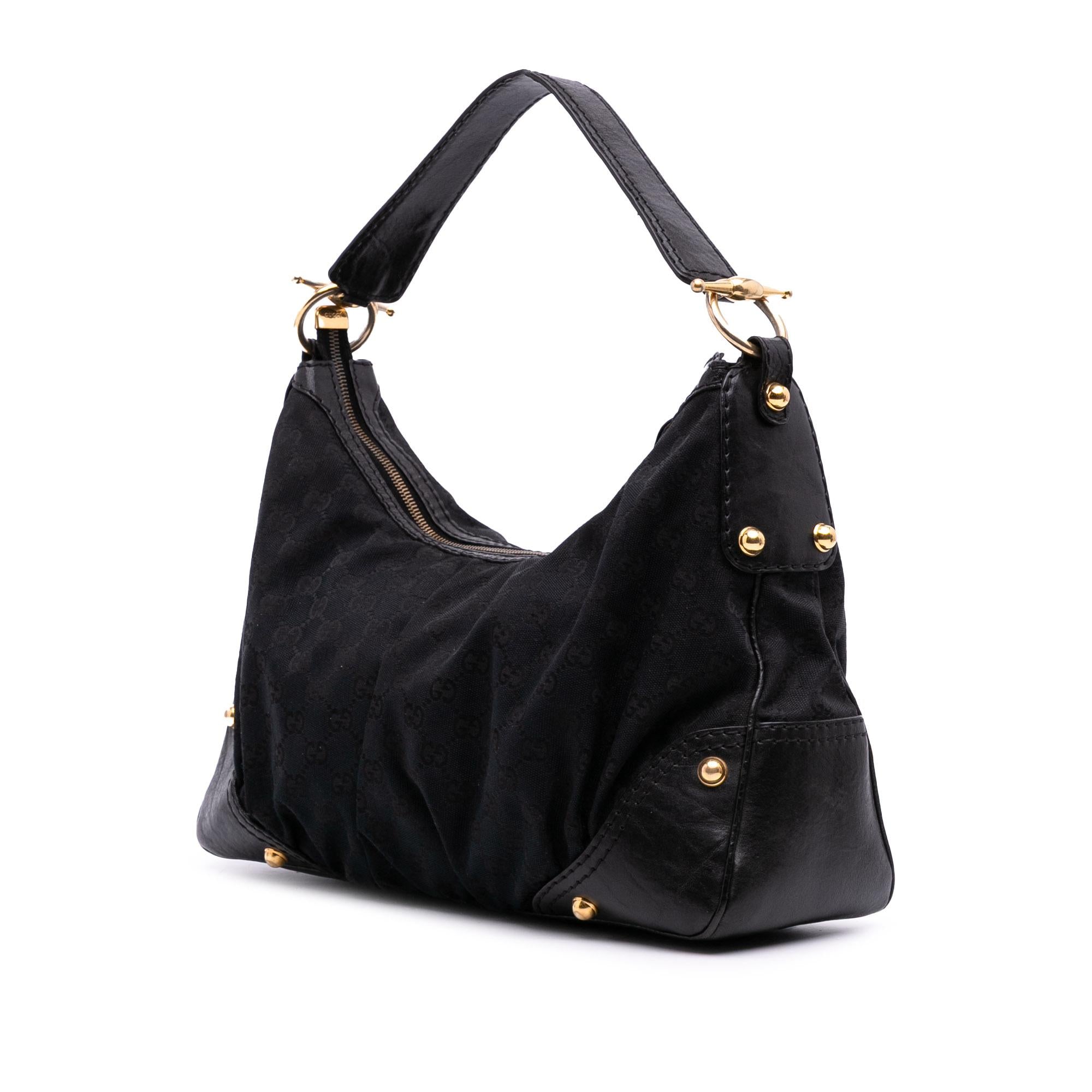 Gucci Medium GG Canvas Jockey Hobo