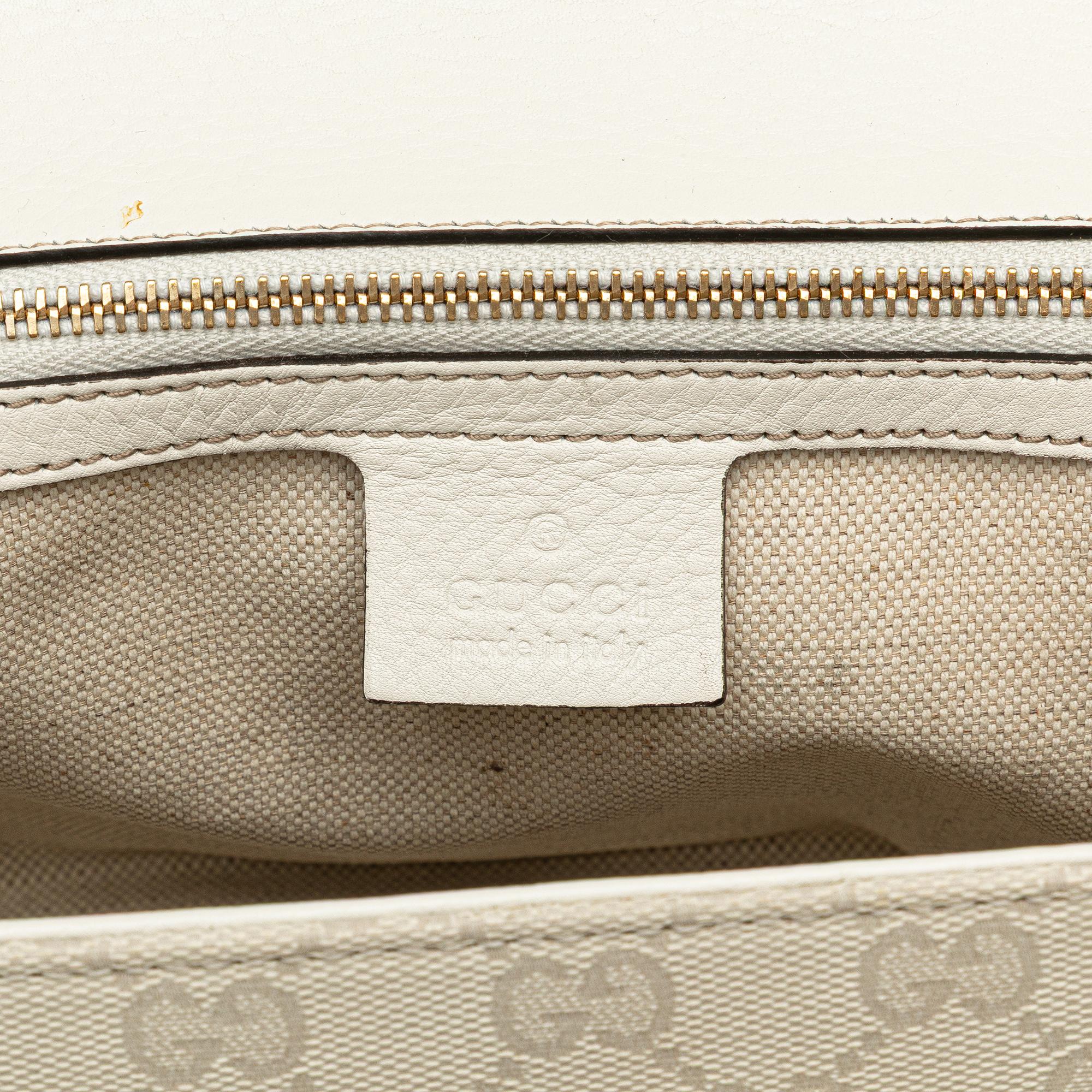Gucci Medium GG Canvas New Bamboo Satchel