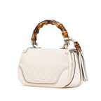 Gucci Medium GG Canvas New Bamboo Satchel