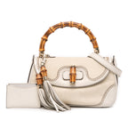 Gucci Medium GG Canvas New Bamboo Satchel