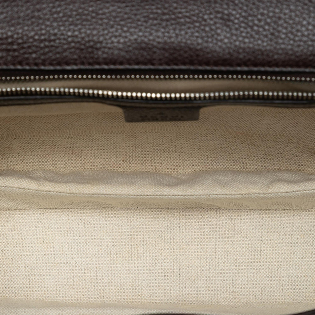 Gucci Medium GG Canvas New Bamboo Top Handle Bag