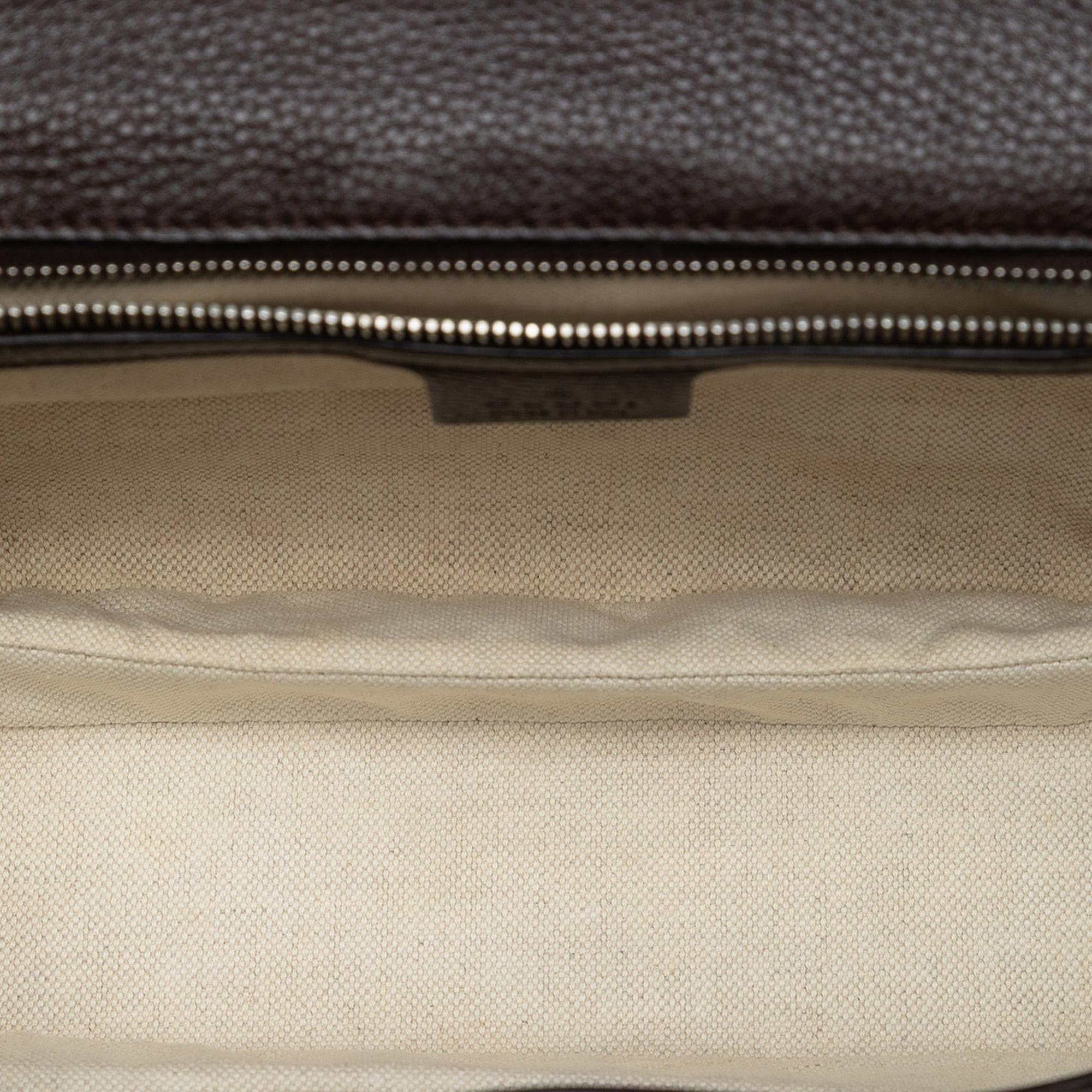 Gucci Medium GG Canvas New Bamboo Top Handle Bag