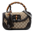 Gucci Medium GG Canvas New Bamboo Top Handle Bag