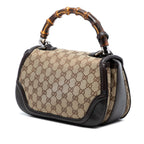 Gucci Medium GG Canvas New Bamboo Top Handle Bag