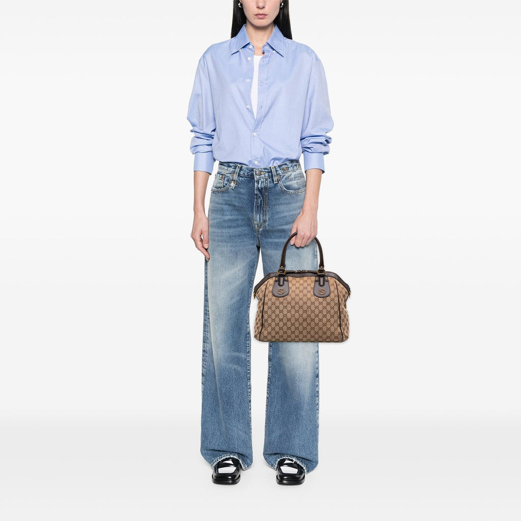 Gucci Medium GG Canvas Scarlett Satchel