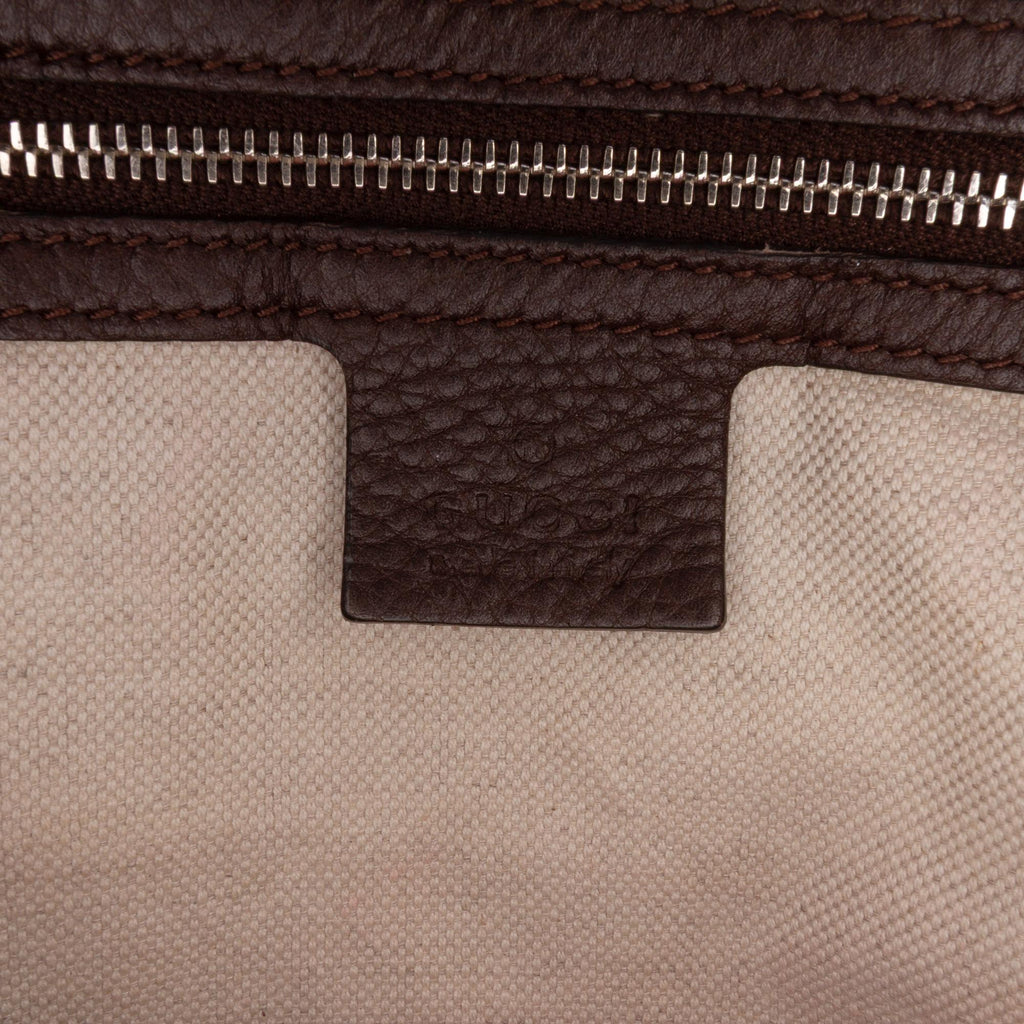 Gucci Medium GG Canvas Techno Tag Boston Bag