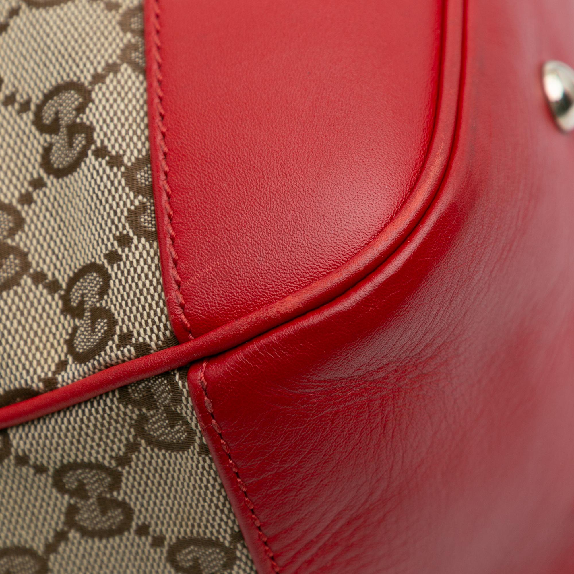 Gucci Medium GG Canvas Valentine Top Handle Bag