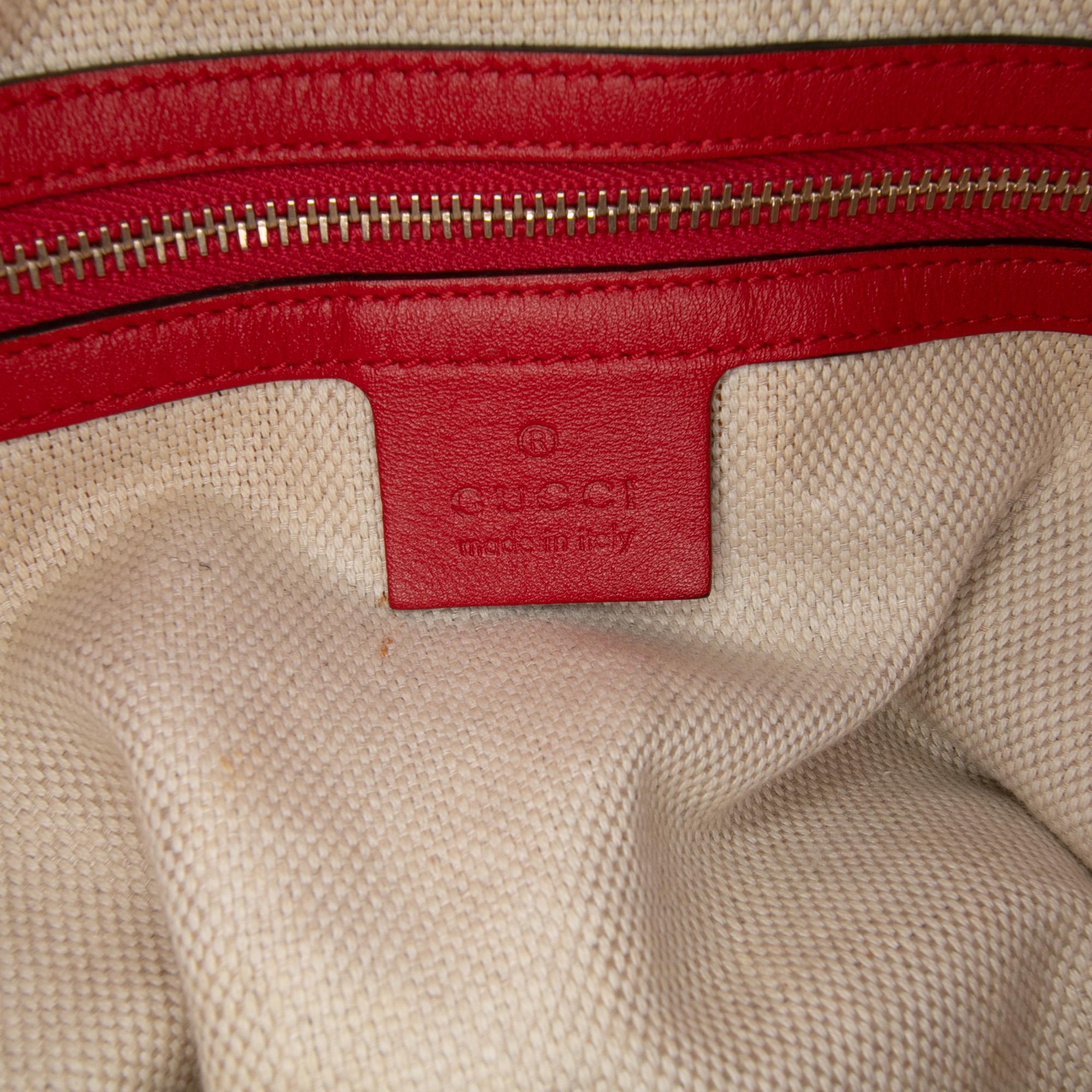 Gucci Medium GG Canvas Valentine Top Handle Bag