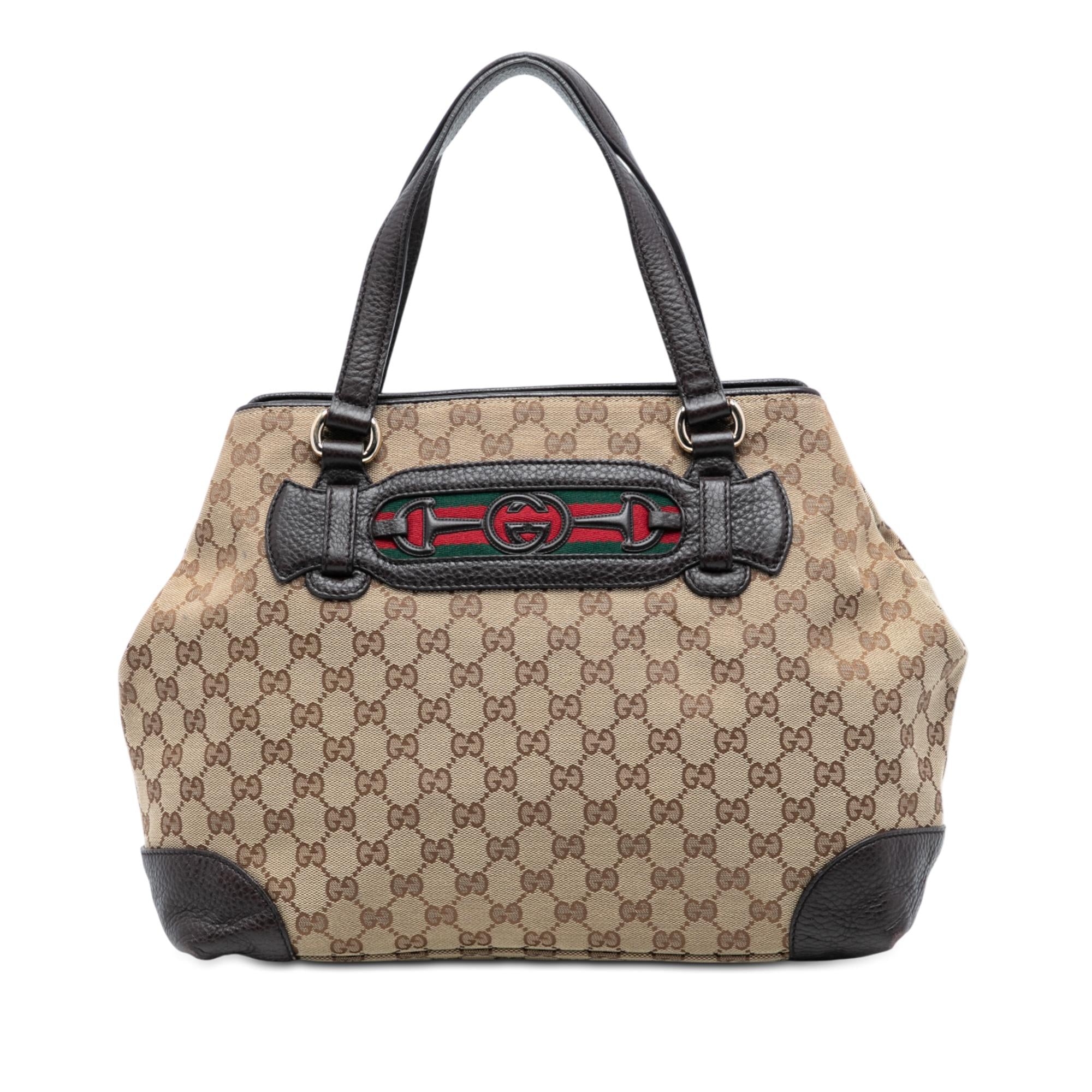Gucci Medium GG Canvas Web Dressage Tote