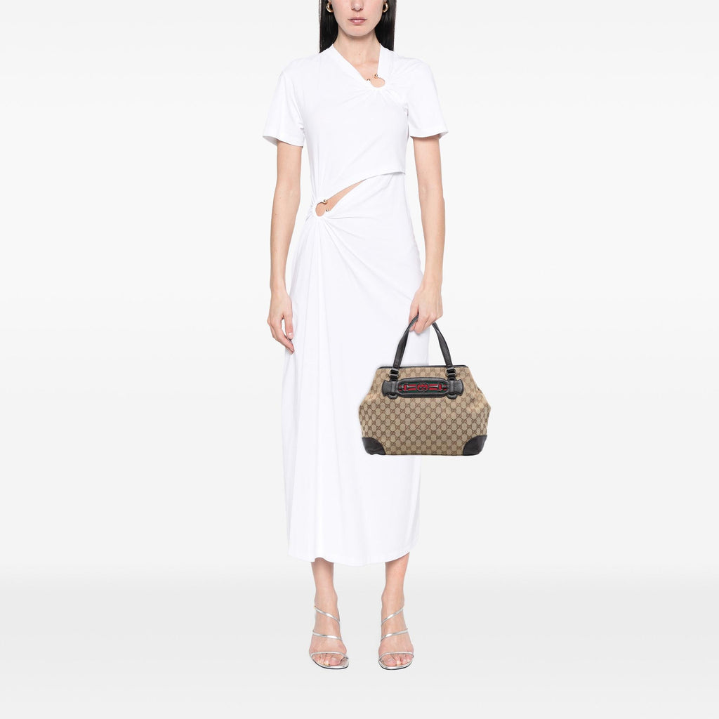 Gucci Medium GG Canvas Web Dressage Tote