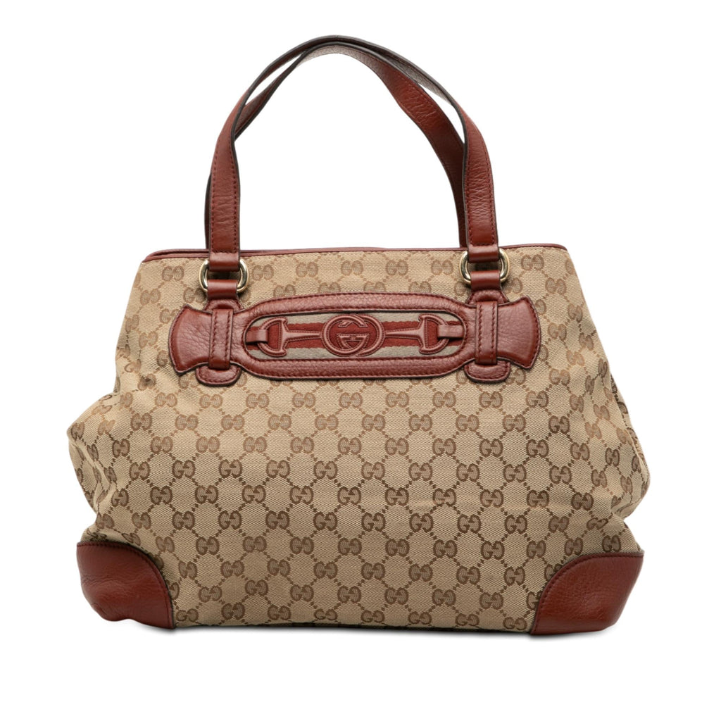 Gucci Medium GG Canvas Web Dressage Tote