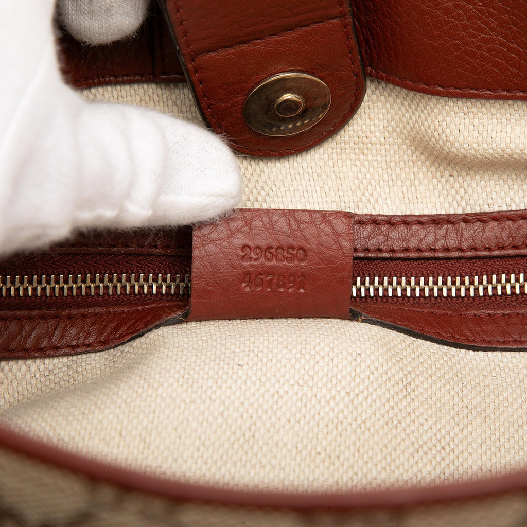 Gucci Medium GG Canvas Web Dressage Tote