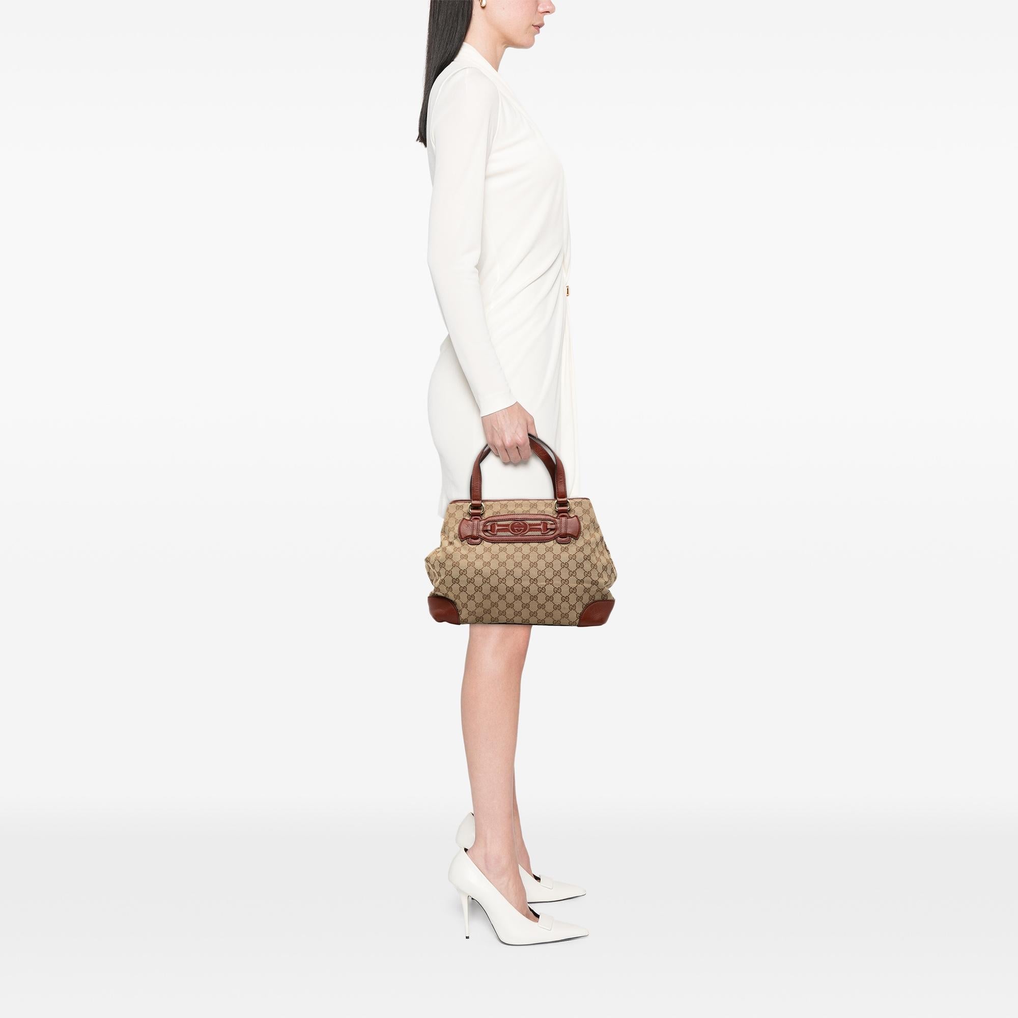 Gucci Medium GG Canvas Web Dressage Tote