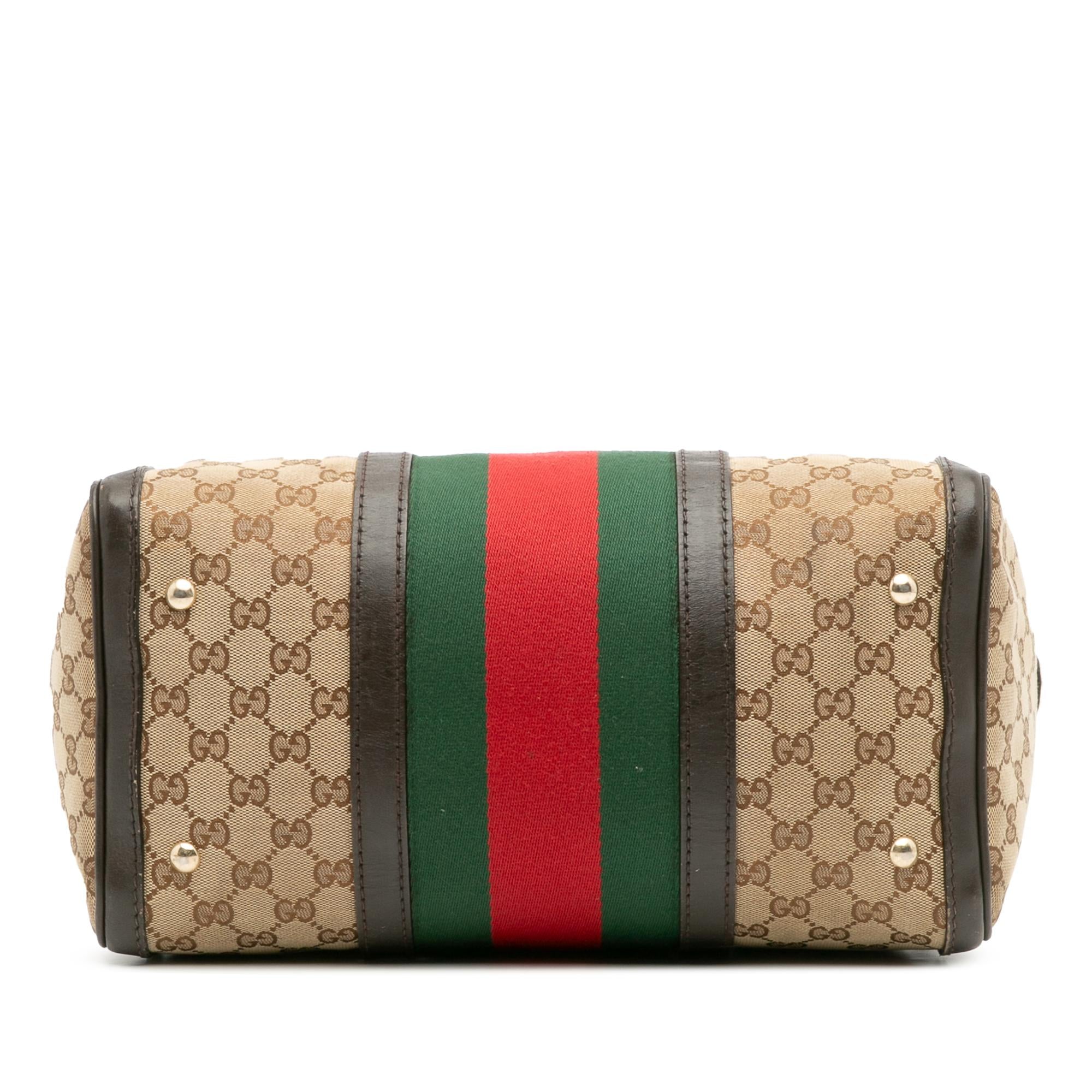 Gucci Medium GG Canvas Web Joy Boston Bag