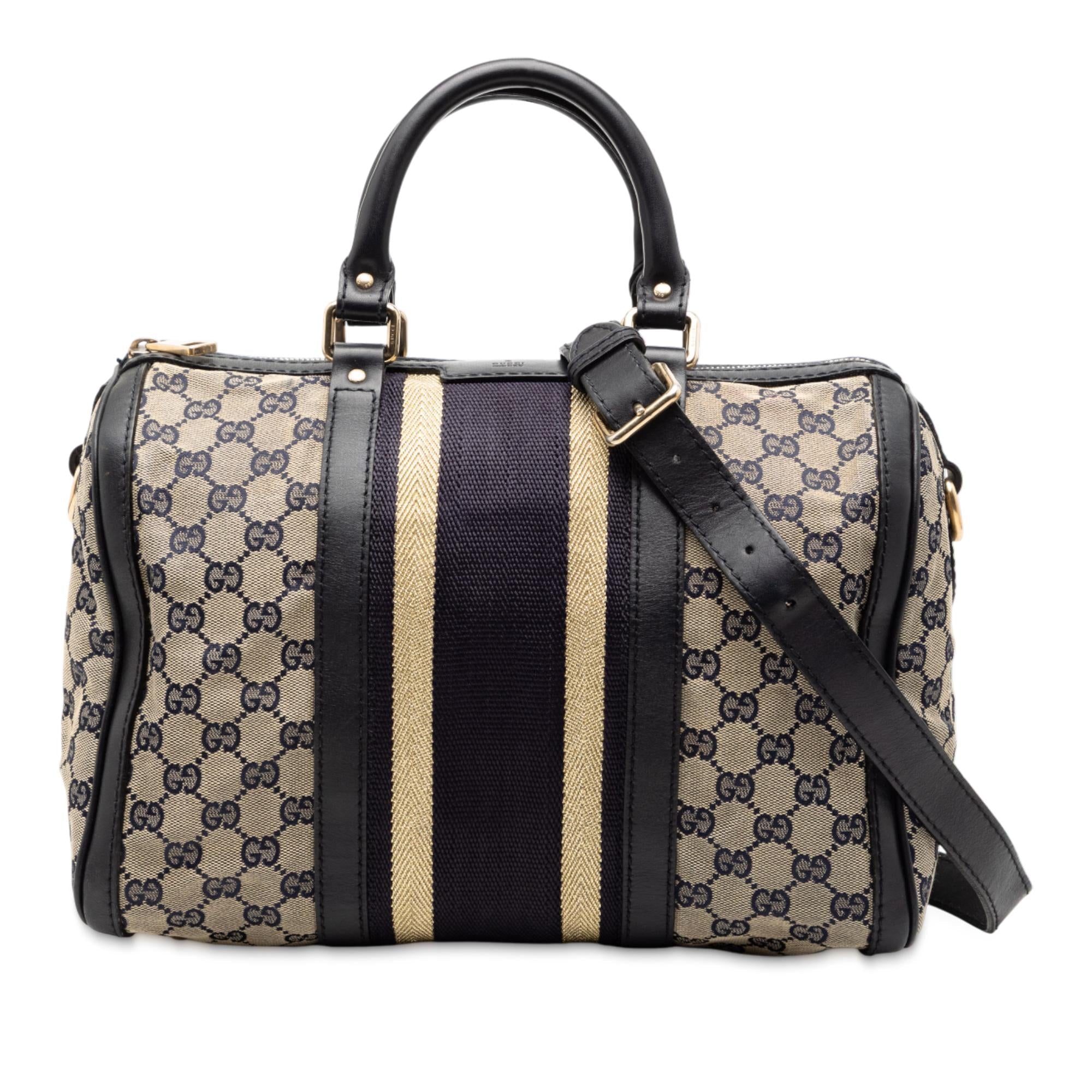 Gucci Medium GG Canvas Web Joy Boston Bag