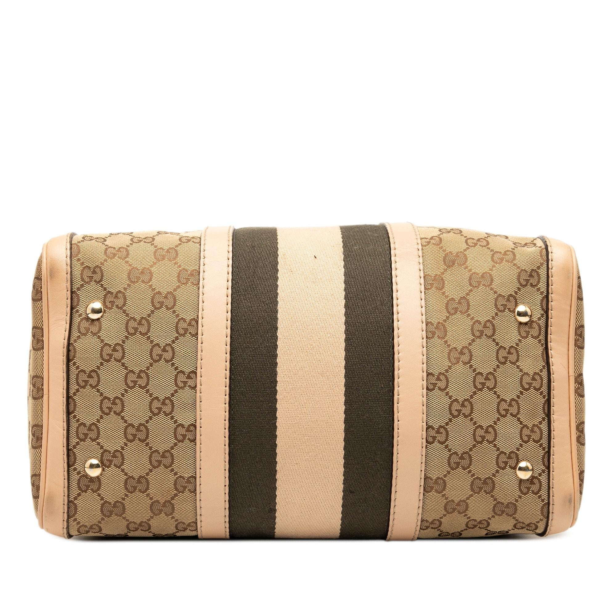 Gucci Medium GG Canvas Web Joy Boston Bag