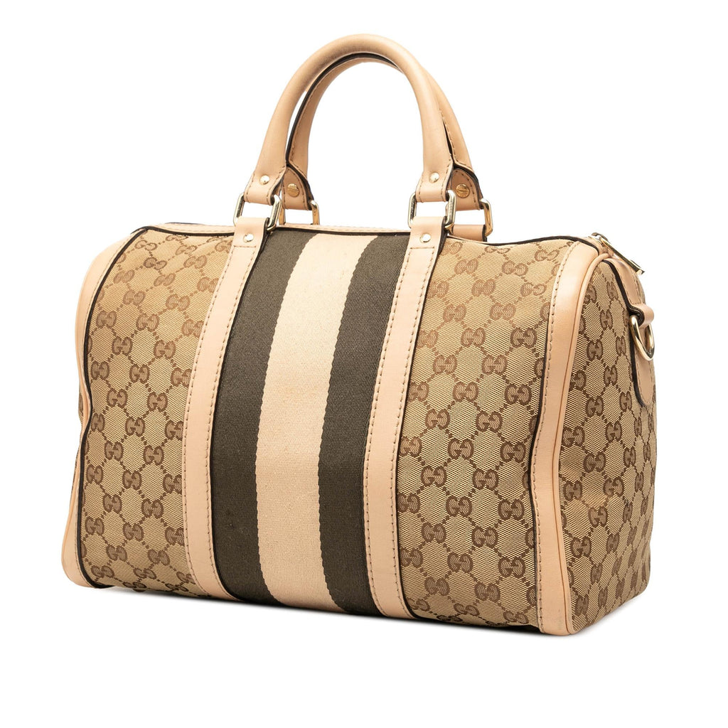 Gucci Medium GG Canvas Web Joy Boston Bag