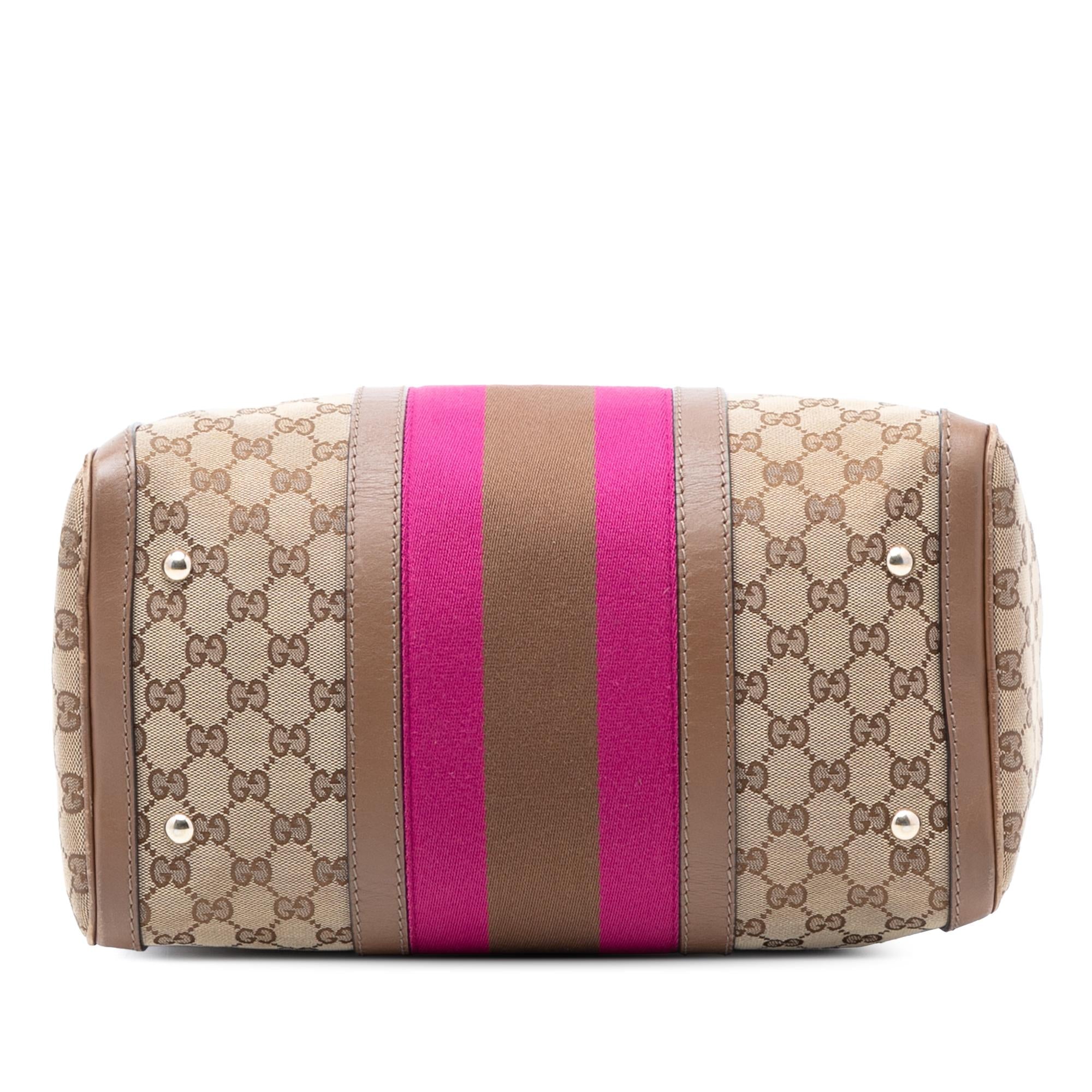 Gucci Medium GG Canvas Web Joy Boston Bag